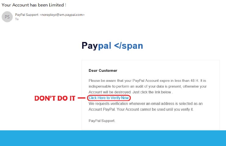 Your PayPal Account has been limited E-Mail. 